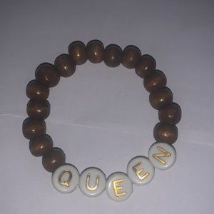 queen wooden bracelet ( hand made) SMALL BUSINESS